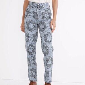 Madewell Baggy Straight Jeans In Quilted Floral